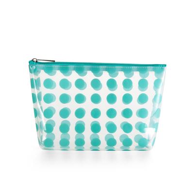 China Fast Shipping Fashion Traveling Female Dots Printed PVC Waterproof Makeup Zipper Cosmetic Bag for sale