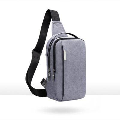 China Fashion Durable Casual Shoulder Wholesale Canvas Men's Cross - Body Chest Bag for sale