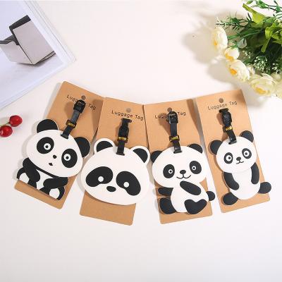 China PVC Unique Cute Panda Designs Travel Luggage Tag for sale