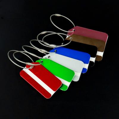 China Easy To Carry 2022 Hot Selling Metal Aluminum Luggage Tags Bag Tag For Travel Baggage Baggage Identifier for sale