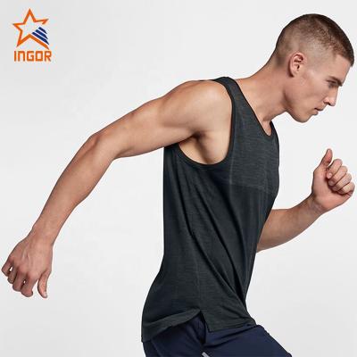 China Custom Men Anti-Shrink Fitness Top Tank Gym Vest For Men Gym Workout Fitness Sports Custom Tank Top Bodybuilding for sale