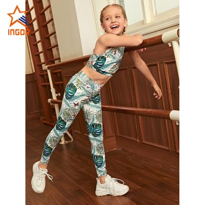 China Best Selling Breathable Kids Yoga Wear Custom Sportswear Yoga Pants For Girl for sale