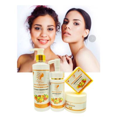 China Brightening Body Citrus Skin Care Set with Glutathione and Fruit Extract Fast Action Remove Spots Soothe Rough Dry Skin Boost Radiance for sale