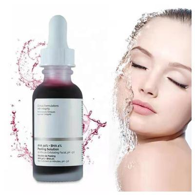 China Skin Revitalizer Reduce Pigmentation To Exfoliate To Reduce Acne Marks Whitening Smooth Skin AHA 30% Ordinary BHA 2% Solution Facial Serum for sale