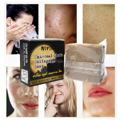 China Face and Body Foundation Cleansing Care Whitening Exfoliate Anti Spot Dark Spot Remover Charcoal Gluta Collagen Black Bamboo Soap for sale