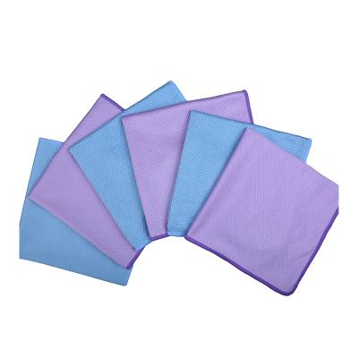 Κίνα 2021 Wholesale Factory OEM Child Safe Microfiber Stained Glass Kitchen Cleaning Cloth Gift Towels With Logo προς πώληση