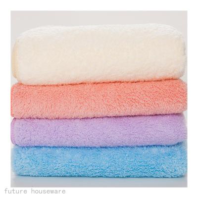 China Microfiber Velvet Face Towel Dinner Towel Coral Kid Safe Soft Microfiber Face Towel en venta