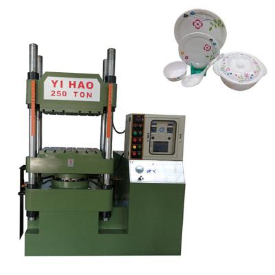 China YIHAO factory automatic 250 ton melamine compression molding molding press machine for dinnerware tableware tableware dinner set for sale