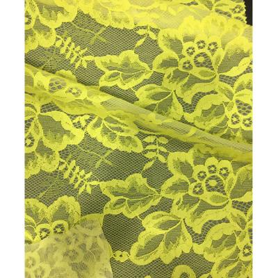 China 2019 Sustainable Yellow Cotton And Polyester Double Organza Tulle Fabric Cheap Nylon Lace For Dress Dresses for sale