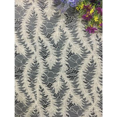 China 150cm Leaf Design Pattern Sustainable Hot Selling Multicolor African Nylon Cotton Fabric Lace Fabric for sale