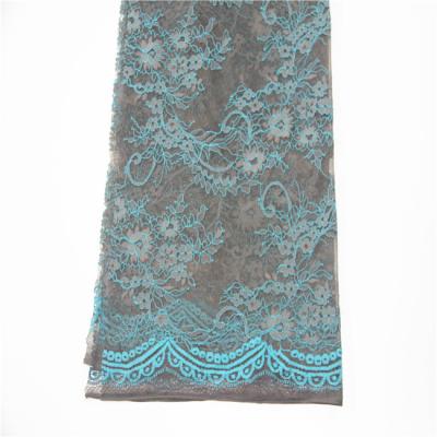 China Viable Elegant Blue Floral African Mesh Fabric African Brocade Mesh Fabric Chinese Brocade Fabric For Dresses for sale