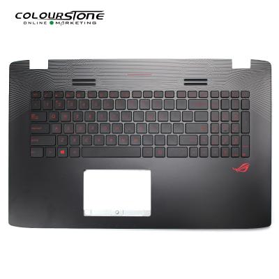 China Laptop Case Palmrest Top Cover Keyboard For GL752VW USA Layout Keyboard Black Frame Red Font GL752VW for sale