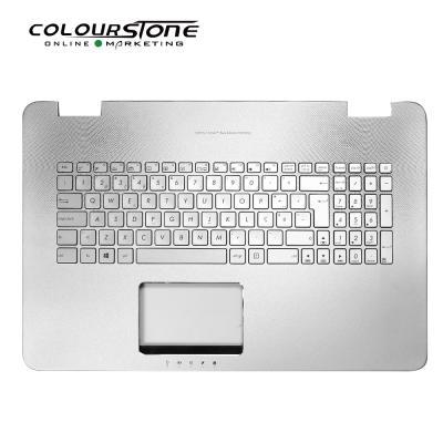 China For New Laptop Topcase Laptop With Polish Backlit Keyboard For N751JK Palmrest Uppercase Silver Color for sale