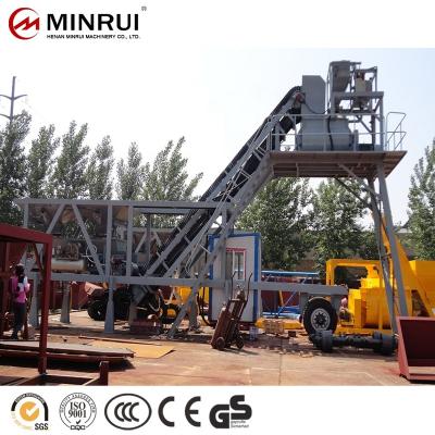 China Building Material Stores New YHZS 75m3 Minrui Mobile Concrete Plant With Full Automatic for sale