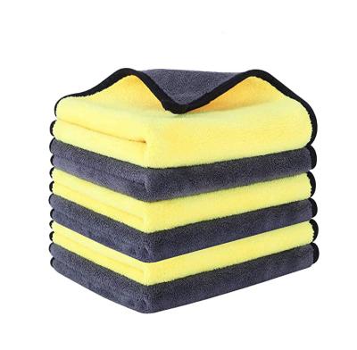 China High Absorbent 600GSM Thicken Microfiber Car Drying Cleaning Cloth Car Wash Twin Size Towel for sale