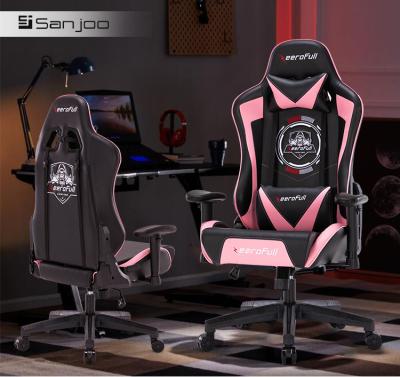 China Cooling Customize Embroidery Logo Metal Frame Esport Reclining Computer Gaming Chair for sale