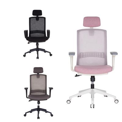 China High Back Mesh Pink Comfortable Rotation Office Chair Ergonomic Swivel Executive Chair for sale