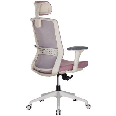 China Comfortable Pink Mesh Fabric Computer Umpire Chairs Ergonomic Director Executive Revolving Chair for sale