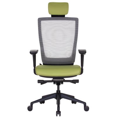 China Computer Office Chair Seat 4d High Gliding Armrest Adjustable Back Ergonomic Rotation Chair With Headrest for sale