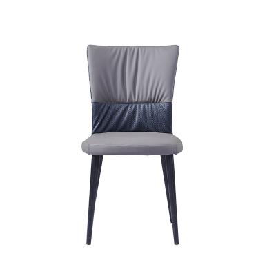 China Modern low price high quality and GENUINE LEATHER premium dining chair comfortable PU leather dining chair for sale