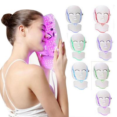 China Best Seller Amazon Ebay 7 Color Red Light Therapy Korea Devices Photon Facial Light Anti Aging Pigment Removal Skin Led Facial Light for sale