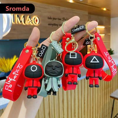 China Decoration/Gift Top Selling Squid Game Key Chain OEM/ODM Key Chain Customize 3D Key Ring Wholesale for sale