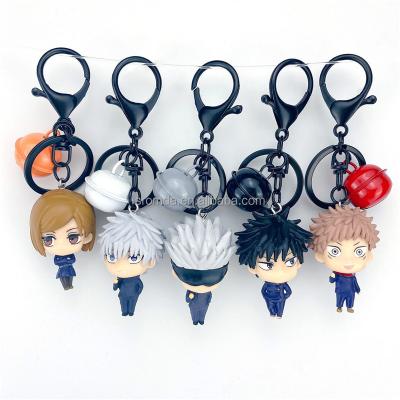 China Toy Sromda Japanese Anime Jujutsu Kaisen Cartoon Toy Sromda Japanese Anime Jujutsu Kaisen Set 5Pcs Q Version Action Numbers Key Chain Keychain for sale