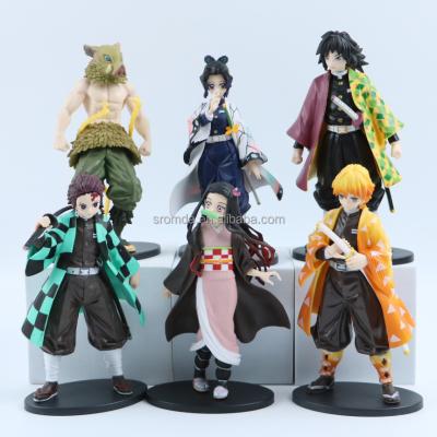 China SV-DS016A Sromda Eco-friendly Hot Selling Anime Collectible Toys Demon Slayer Figure 16cm 6pcs Set PVC Figure Toy for sale