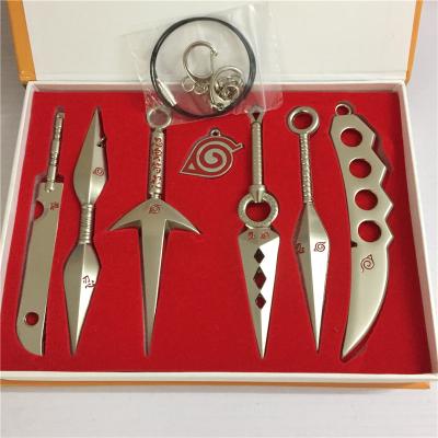 China HOT Set of Key Chain Alloy Animation Ninja Weapons 7pcs Anime Costume Boruto Cosplay Prop for sale