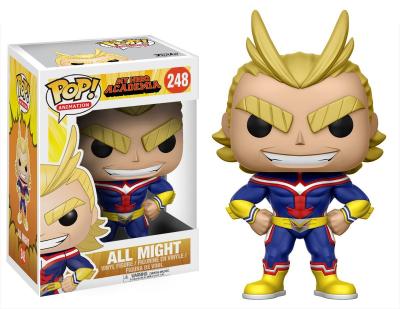 China Cartoon Toy My Hero Academia POP ALL MIGHT#248 PVC Action Number My Hero Academia Animation Toys for sale