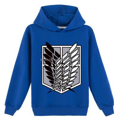 China Breathable Warm Anime Sromda Attack On Titan Hoodie For Boys Long Sleeve Children's Sweatshirt Pullover Hoodies Wholesale for sale