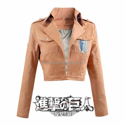 China Japanese Anime Costumes Attack on Titan Cosplay Shingeki Jacket no Kyojin Freedom Wings Men and Women Jacket Coat for sale