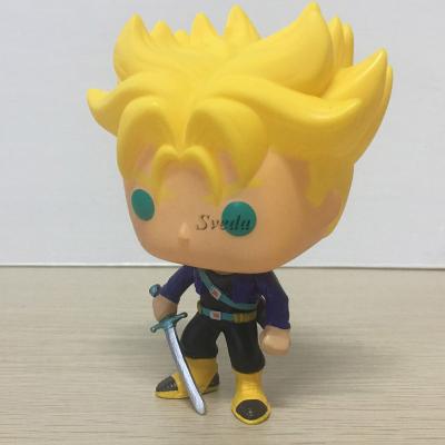 China Cartoon Toy Anime POP Saiyan Super Trunks #155 PVC Figure DragonBall Z Trunks POP Vinyl Figure for sale