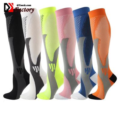 China QUICK DRY Unisex Knee High Compression Socks Medical Varicose Veins Cycling Running Socks Nursing Increasing Sports Socks for sale