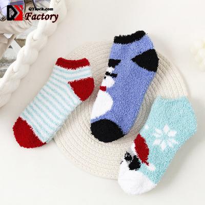 China Wholesales Halloween Ankle Ladies Coral Fleece Santa Socks Female Men's Breathable Floor Socks New Year Christmas Gift Funny Socks for sale