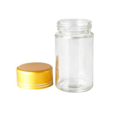 China Supplement Glass Health Care Bottle Apparel Pharmacy Capsule Container Pill Glass Pill Bottle for sale