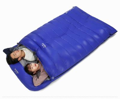 China Waterproof 2 Person Windproof Double Down Sleeping Bag Envelope Sleeping Bag For Increase Camping for sale