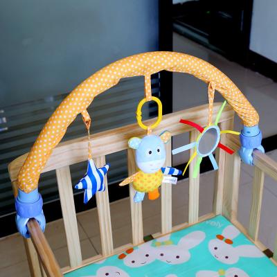 China Eco-friendly Infant Soft Donkey Stroller Baby Crib Stuffed Plush Toy Rattle Hanging Hanging Toy For Kid Toddler for sale