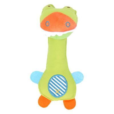 China Inflatable Plush Baby Hand Bell Toy Plush Hand Rattle Squeaker Stick Toy for sale