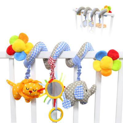 China Early Soft Infant Stroller Car Crib Cot Developmental Bell Sunflower Sunflower Spiral Hanging Activity Toy Soft Seat Eco-Friendly for sale