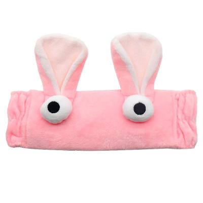 China Wholesale Soft Comfortable Hair Accessories Girl Women Spa Face Wash Makeup Headband Rabbit Ear Cloth Satin Fashion Headband for sale