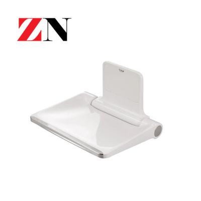 China Aluminum With ABS Simple White Color Fold-Up Wall Mounted Shower Chair For Disable for sale