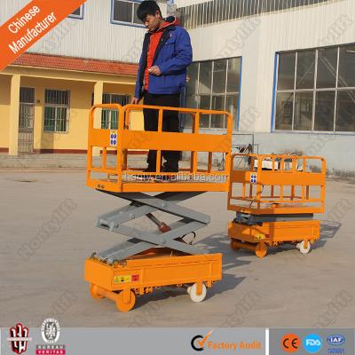 China Greenhouses Picking Machine Sheds Self Propelled Mini Picker Scissor Lift 1.79*0.75m for sale