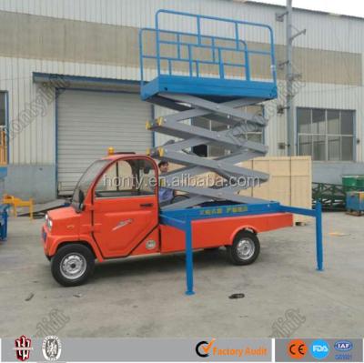 China Aerial Work Street Light Maintenance Truck Mounted Scissor Lift for sale