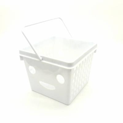 China Factory Direct Sales Mini Stackable Storage Baskets With Viable Multifunctional Plastic Handle for sale