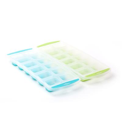 China Food Grade Creative Household Square Ice Cream Tool Good Quality Diy Plastic Ice Cube Mold Tray for sale