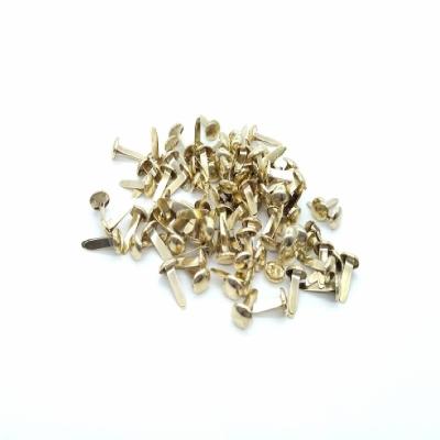 China 100pcs 14mm TIN Good Quality Gold Finish Paper Fastener Stationery Pins for sale