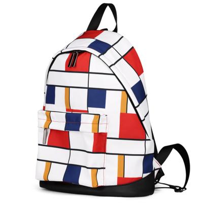 China Breathable Fancy Lattice Canvas Backpack Male Luggage School Bag Breathable Backpack for sale