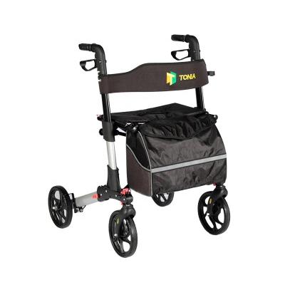 China One Button Folding Aluminum Rollator Walker for sale