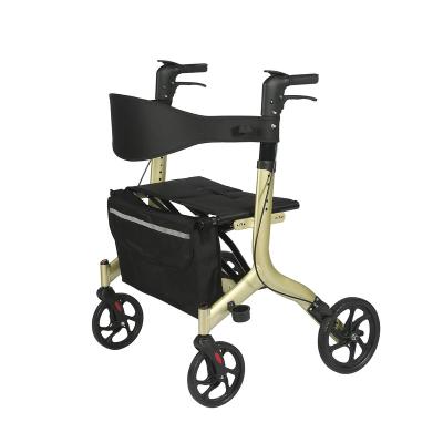 China Height Adjustable Aluminum Handles Aluminum Rollator Walker With 440 Pound Weight Capacity for sale